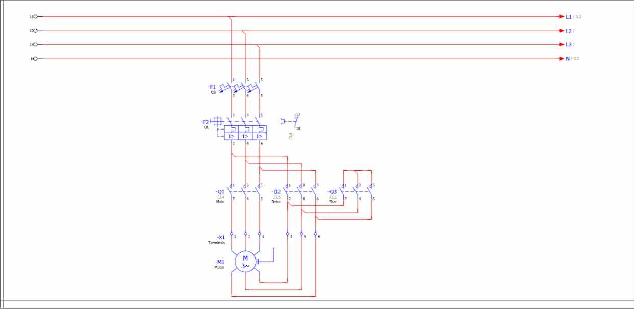 Star-Delta Motor Control Panel Design